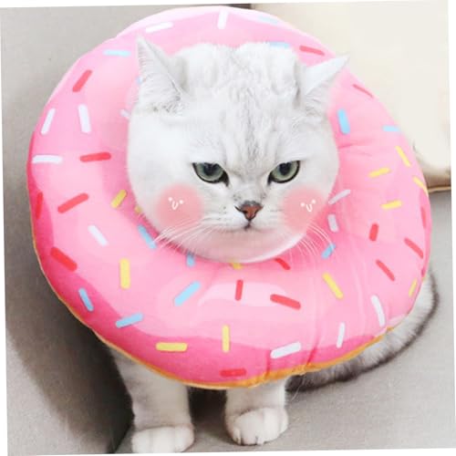 Katzen -Donut -Kragen, 9,8 -Zoll -Weiche Plüsch -Katzenkegelkragen, Donut -Cat -Recovery -Kragen, elisabethanische Kragen, Katzenzapfen, um nach der Operation Keine Kätzchen für Katzen zu lecken von Hemore