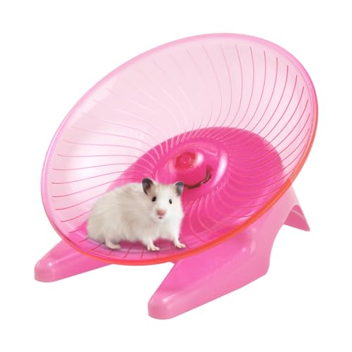 Hamster-Übungsrad, Ultra-leises, transparentes Trainingsrad für Hamster, Hamster-Gesundheitszubehör für Hamster, Goldbären, Fettschwanz-Rennmäuse und Zwerghamster Hemousy von Hemousy
