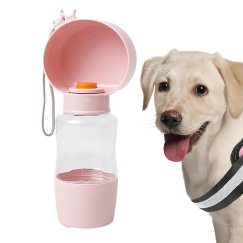Reise-Wassernapf für Hunde - 400 ml auslaufsicherer Trinknapf für den Außenbereich mit Lebensmittelbehälter | Trinkzubehör für Haustiere zum Picknicken, Reisen, Camping, Wandern von Hemousy