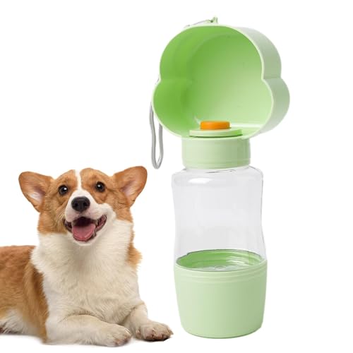 Tragbare Hundewasserflasche,400-ml-Reisenapf-Wasserflasche mit abnehmbarem Umhängeband - Outdoor-Futterspender für Reisen, Spaziergänge, Picknicken, Camping, Wandern von Hemousy