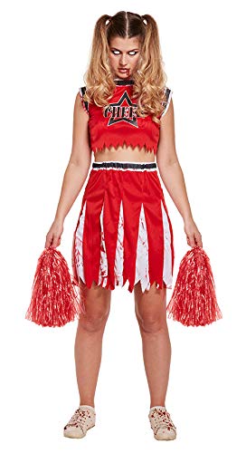 Henbrandt Zombie Cheerleader Damen Kostüm High School Horror Erwachsene Halloween Kostüm von Henbrandt