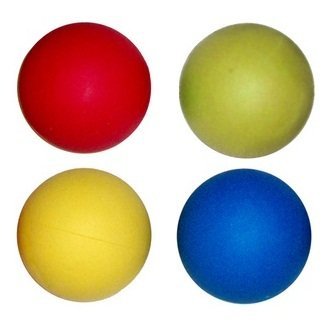 4 x Hard Rubber Dog Balls - Play n Shoot - Red, Green, Yellow & Blue by Henbrant von Henbrandt