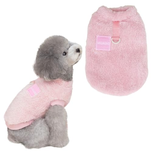 Wintermantel Hund,Hunde Pullover Kleine Hund,Hundemantel Winter,Hundejacke Hundemantel Grosse Hunde,Winterjacke Hund Mit D-Ring Kaltes Wetter Haustier Bekleidung Rosa,L von HenfuME