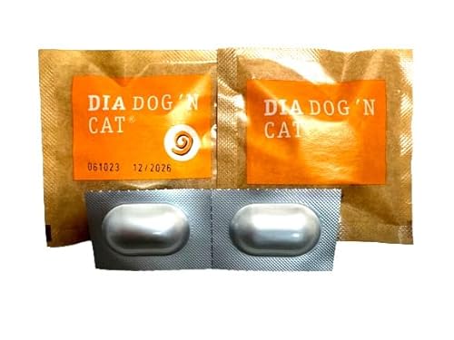 2 Tabl. für Hunde, professionelle effektive Entwurmung + 2 DIA DOG'N CAT Tabletten, diätetisches Mittel bei Durchfall, Wurmkur, Entwurmungsmittel Hund von Herbagarten