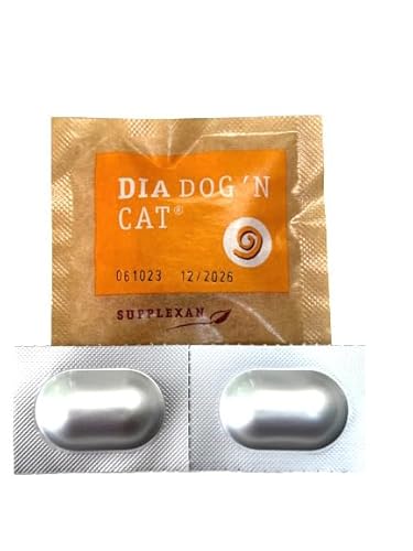 2 Tabletten für Katzen, professionelle effektive Entwurmung + 1 Dia DOG'N CAT Tablette, diätetisches Mittel bei Durchfall, Wurmkur Katze, Entwurmungsmittel von Herbagarten