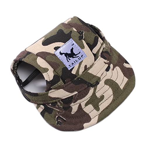 Baseballmütze für Haustiere, Hunde Mütze Basecap Outdoor Sport Sonnenschutz Sunbonnet Sommer Reise Hut Baseballkappe Sonnenhüte Hundemütze mit Ohrlöchern und Verstellbarem Kinnriemen,Grün,M von Herbests