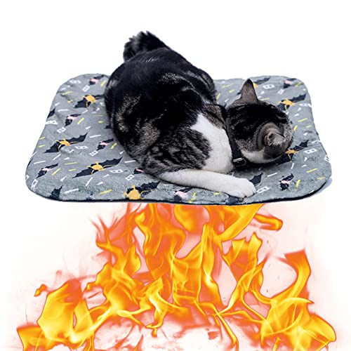 Herbests Selbstheizende Matte für Hunde Katzen, Haustier-Wärmematte Decke Waschbare Thermodecke rutschfeste Hundedecke Katzendecke,Innovative Weiche Reflektiert Körperwärme Tier Kissenmatte, 50x70cm von Herbests