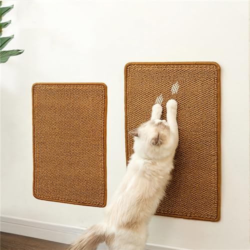 Kratzmatte Katze Wand, Katzen kratzmatte Sisal Katzen Kratzmatte zum Möbelschutz für Sofa Möbel Tür Kratzschutz, Wand Katzenkratzbrett (25x50cm) von Herfair