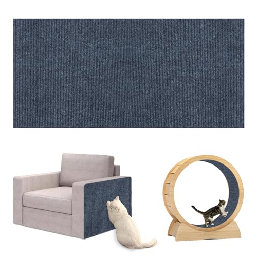 Herfair Selbstklebend Kratzmatte Katze Kratzpads Kratzmatte Katze Sofa Katzen Wand, DIY Kratzteppich Kratzschutz Sofa (60 * 100cm,Dunkelgrau) von Herfair