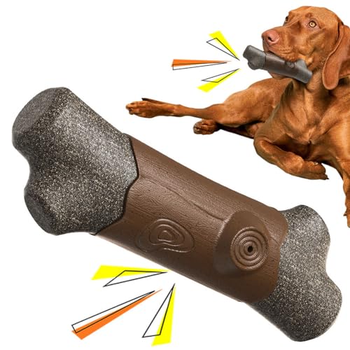 Herjiore Kauspielzeug Hund,Unzerstörbar Quietschen Hundespielzeug für Aggressive Kauer,Lebensmittelqualität Material Hund Kauspielzeug,Für die meisten Rassen geeignet (Zweig) von Herjiore