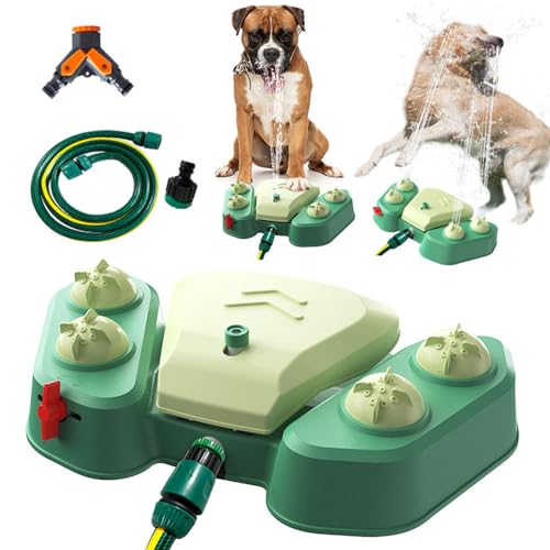 Hundewasserspielzeug, Hundewasserspritze, Tierbadesystem für kleine bis mittelgroße Hunde, Hundesprühspielzeug-Set von Herjiore