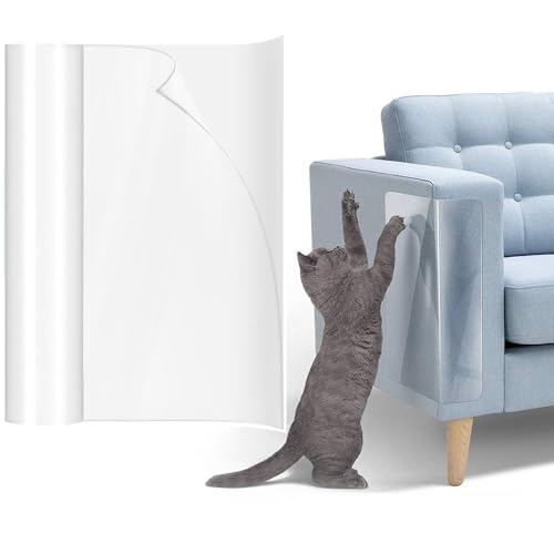 Kratzfolie Katzen Selbstklebend, Katzen Kratzschutz Sofa Transparent, Kratzschutz Wand, Kratzschutzfolie, AntiKratz Tape für Möbel Couch Sofa Wand Tür Schutz (20 * 500cm) von Herjiore