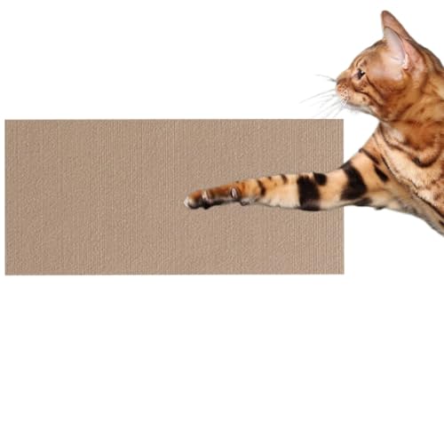 40 x 200cm Kratzmatte Selbstklebend,Katzenkratzmatten Selbstklebend, Climbing Cat Scratcher, Kratzbretter Katze, Kratzschutz Katzenkratzmatte für Schützt Teppiche Sofa Möbelschutz (Khaki) von Herjiore