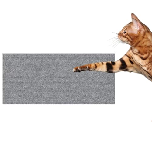 40 x 100cm Kratzmatte Selbstklebend,Katzenkratzmatten Selbstklebend, Climbing Cat Scratcher, Kratzbretter Katze, Kratzschutz Katzenkratzmatte für Schützt Teppiche Sofa Möbelschutz (Light Grey) von Herjiore