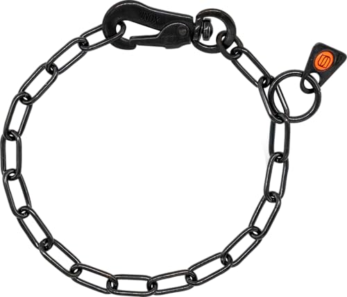 Herm. Sprenger Hundehalskette – Verstellbar, Edelstahl schwarz, 2,0 mm, mit Sprenger-Haken & Durchzugskette – sicher & sanft für Training & Alltag (30 cm) von Herm Sprenger