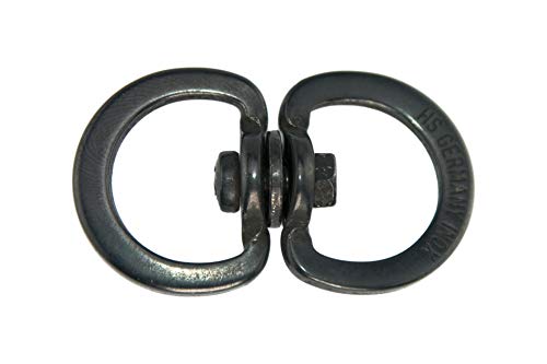 Sprenger 1x Doppelwirbel, Edelstahl, schwarz, gestanzt, Größe: 22 mm (7/8"), HS von Herm Sprenger