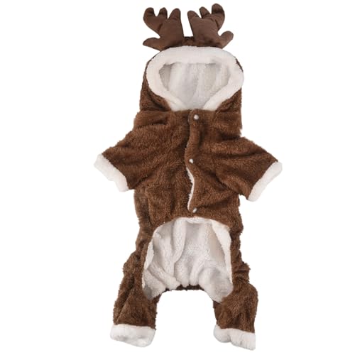 Hermosiey Heimtier Bedarf Winter Warmer Hund Vierbeinige Kleidung Weihnachten Elch Modelle Kleine Hunde Teddy Chihuahua Hunde Bekleidung, XL von Hermosiey