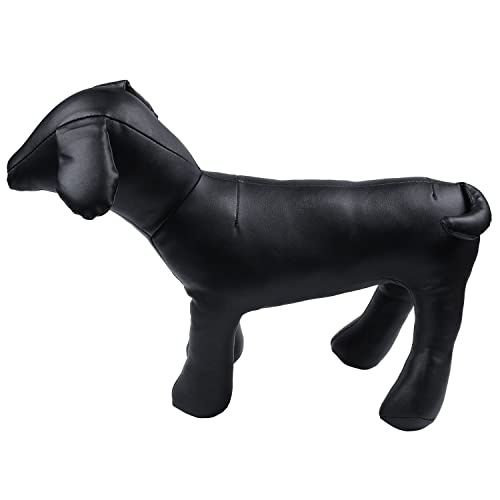 Hermosiey Leder Hund Schaufensterpuppen Stehend Stellung Hund Modelle Spielzeug Haustier Tier Geschaeft Schaufensterpuppe Schwarz M von Hermosiey