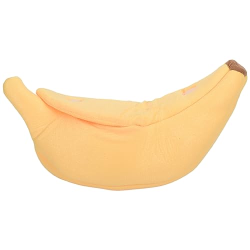 Hermosiey Niedliches Bananen Katzen Bett, Haustier Bett, Weiches Katzen Umarmung Bett, SchöNes Haustier Bett für Katzen, Kaninchen und Kleine Hunde, Gelb von Hermosiey