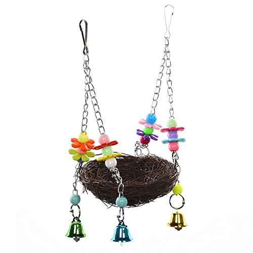 Hermosiey Vogelnest Spielzeug Fuer Voegel Papageien zu Spielen Climb Swing Toys von Hermosiey