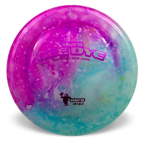 Sonic 215 Ice-Dye Hunde-Frisbee, Outdoor-Hundespielzeug und Haustier-Frisbee, Hundefliegende Scheibe für kleine Hunde und Welpen (Farben und Stile können variieren) von Hero Disc USA