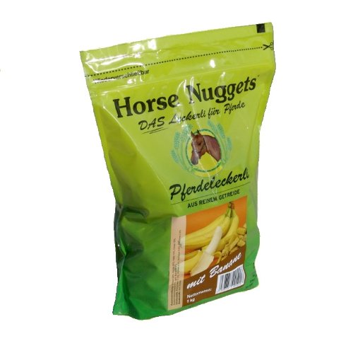 Horse Nuggets® Pferdeleckerli - 1kg Beutel - mit Banane von Heros