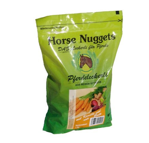 Horse Nuggets® Pferdeleckerli - 1kg Beutel - mit Karotte und rote Beete von Heros