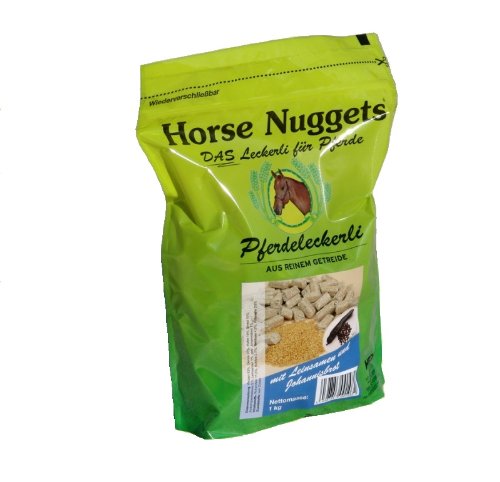Horse Nuggets® Pferdeleckerli - 1kg Beutel - mit Leinsamen und Johannisbrot von heros