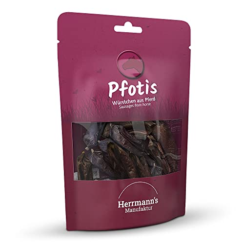 Herrmann's - Pfotis Pferdewürstchen - 6 x 80g - Snacks - Hundefutter von Herrmann's