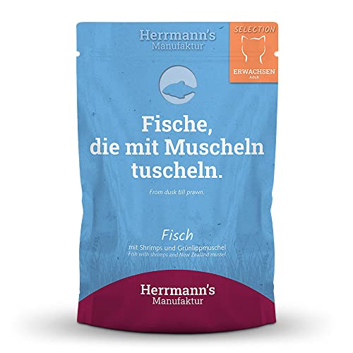 Herrmann's - Selection Fisch mit Shrimps und Grünlippmuschel - 20 x 100g - Nassfutter - Katzenfutter von Herrmann's