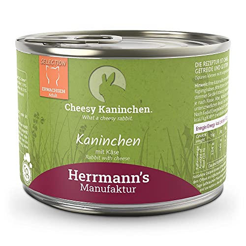 Herrmann's - Selection Kaninchen und Käse - 12 x 200g - Nassfutter - Katzenfutter von Herrmann's