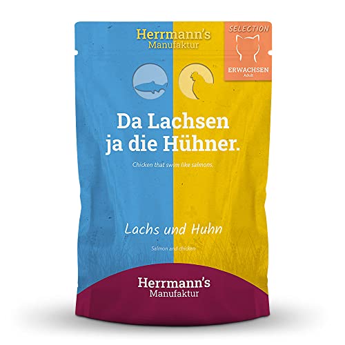 Herrmann's - Selection Lachs und Huhn - 20 x 100g - Nassfutter - Katzenfutter von Herrmann's