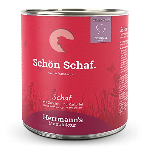 Herrmann's - Selection Sensibel Schaf mit Zucchini und Kartoffeln - 6 x 800g - Nassfutter - Hundefutter von IKIMI