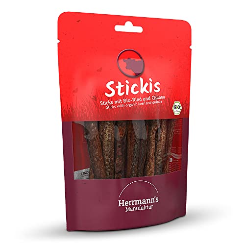 Stickis Organic Beef mit Quinoa, 80 g von Wolfsblut