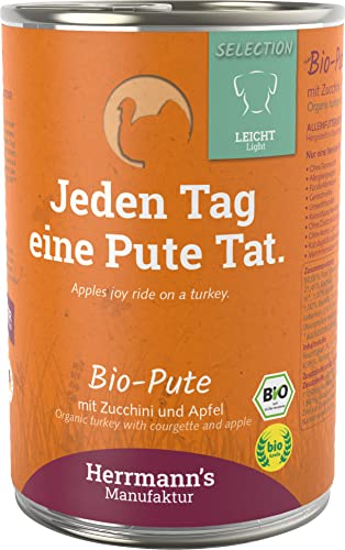 Herrmanns Bio Pute mit Zucchini und Apfel, 12er Pack (12 x 400 g) von Herrmanns