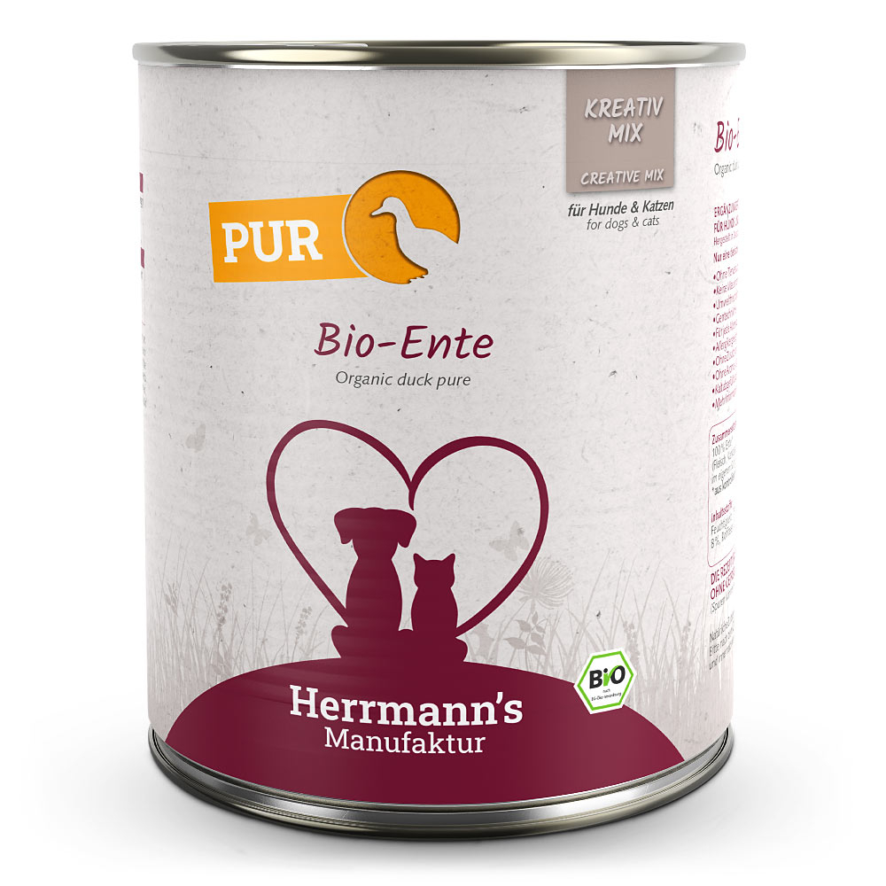 Herrmann's | Bio Ente Reinfleisch | Kreativ-Mix | 24 x 800 g von Herrmanns