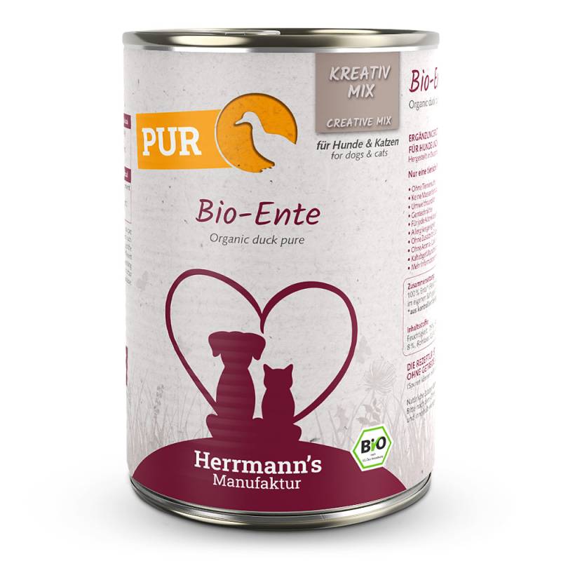 Herrmann's | Bio Ente Reinfleisch | Kreativ-Mix | 48 x 400 g von Herrmanns