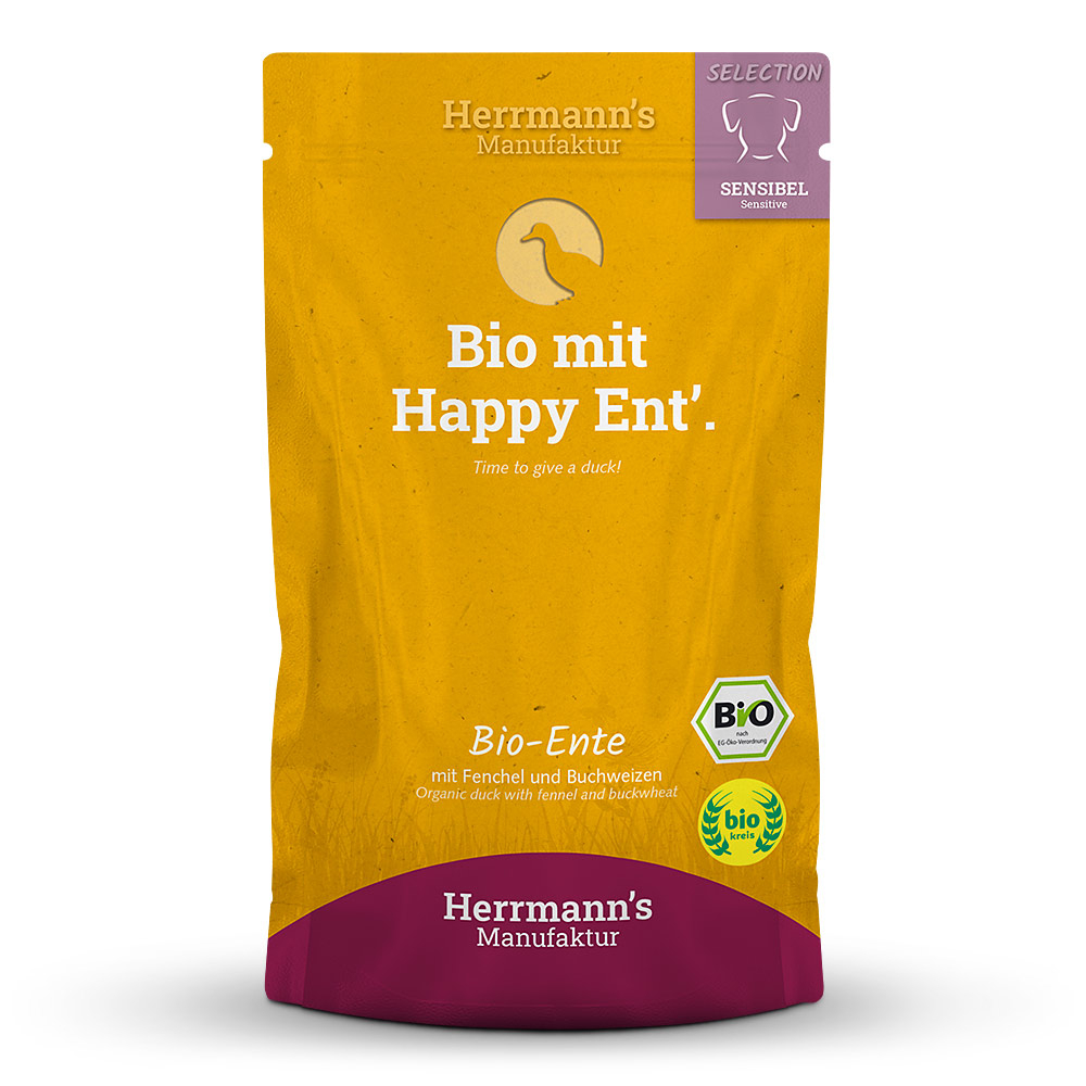 Herrmann's | Bio Ente mit Fenchel & Buchweizen | Selection Sensible | 30 x 150 g von Herrmanns