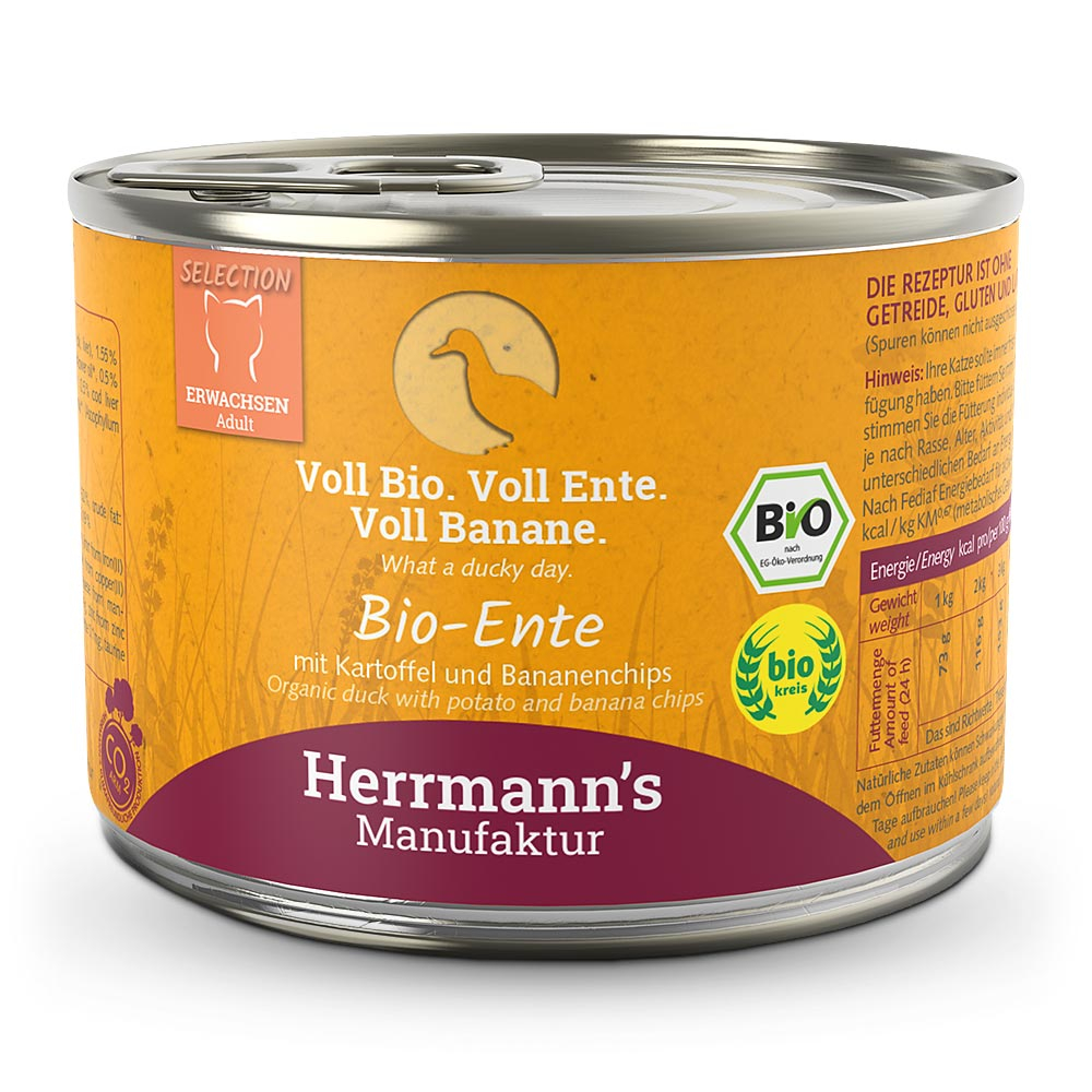 Herrmann's | Bio Ente mit Kartoffeln & Banane | Selection Adult | 12 x 200 g von Herrmanns