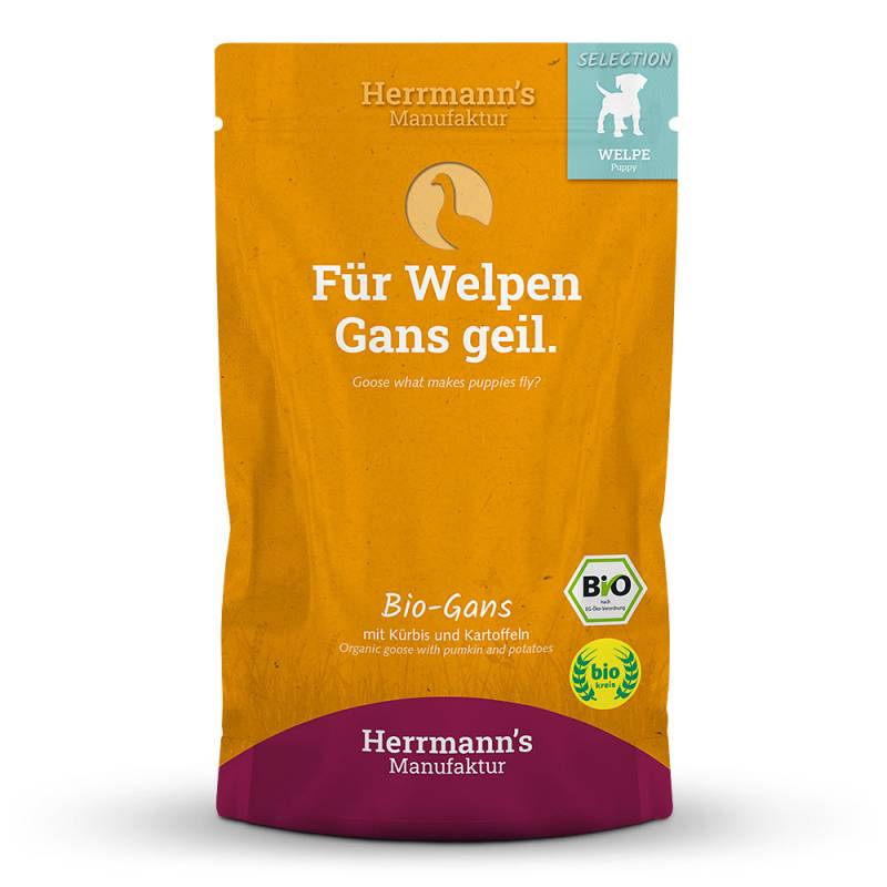 Herrmann's | Bio Gans mit Kürbis & Kartoffel | Selection Puppy | 15 x 150 g von Herrmanns