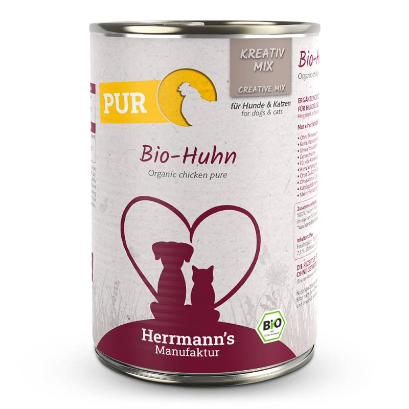 Herrmann's | Bio Huhn Reinfleisch | Kreativ-Mix | 12 x 400 g von Herrmanns