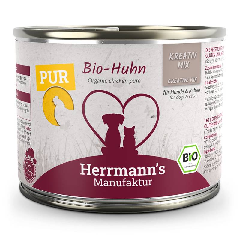 Herrmann's | Bio Huhn Reinfleisch | Kreativ-Mix | 24 x 200 g von Herrmanns