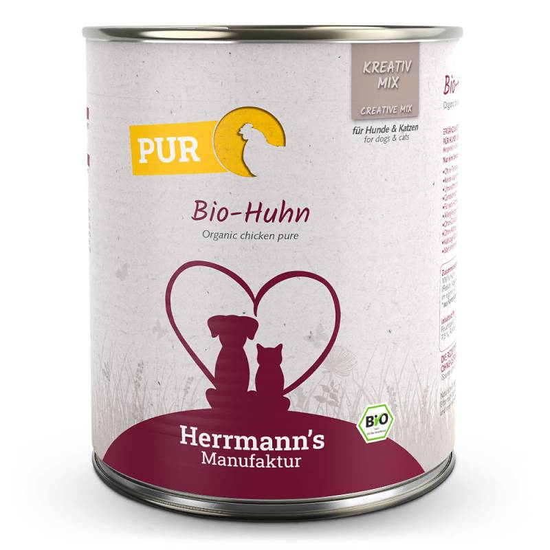 Herrmann's | Bio Huhn Reinfleisch | Kreativ-Mix | 24 x 800 g von Herrmanns