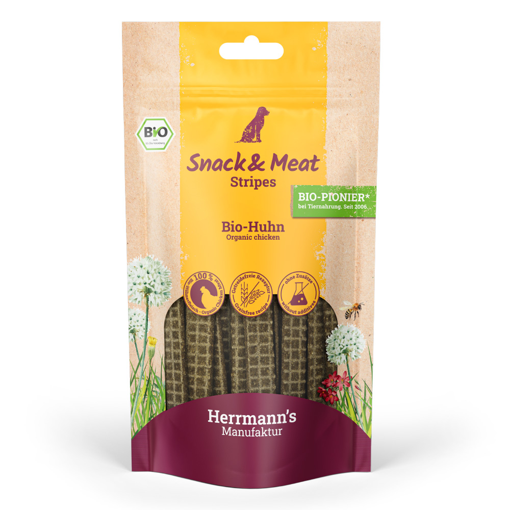 Herrmann's | Bio-Huhn | Snack & Meat Stripes | 6 x 80 g Herrmann's | Bio-Huhn | Snack & Meat Stripes | 6 x 80 g von Herrmanns