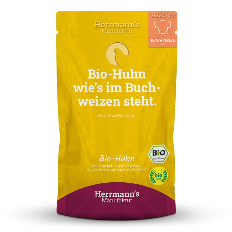 Herrmann's | Bio Huhn mit Fenchel & Buchweizen | Selection Adult | 15 x 150 g von Herrmanns