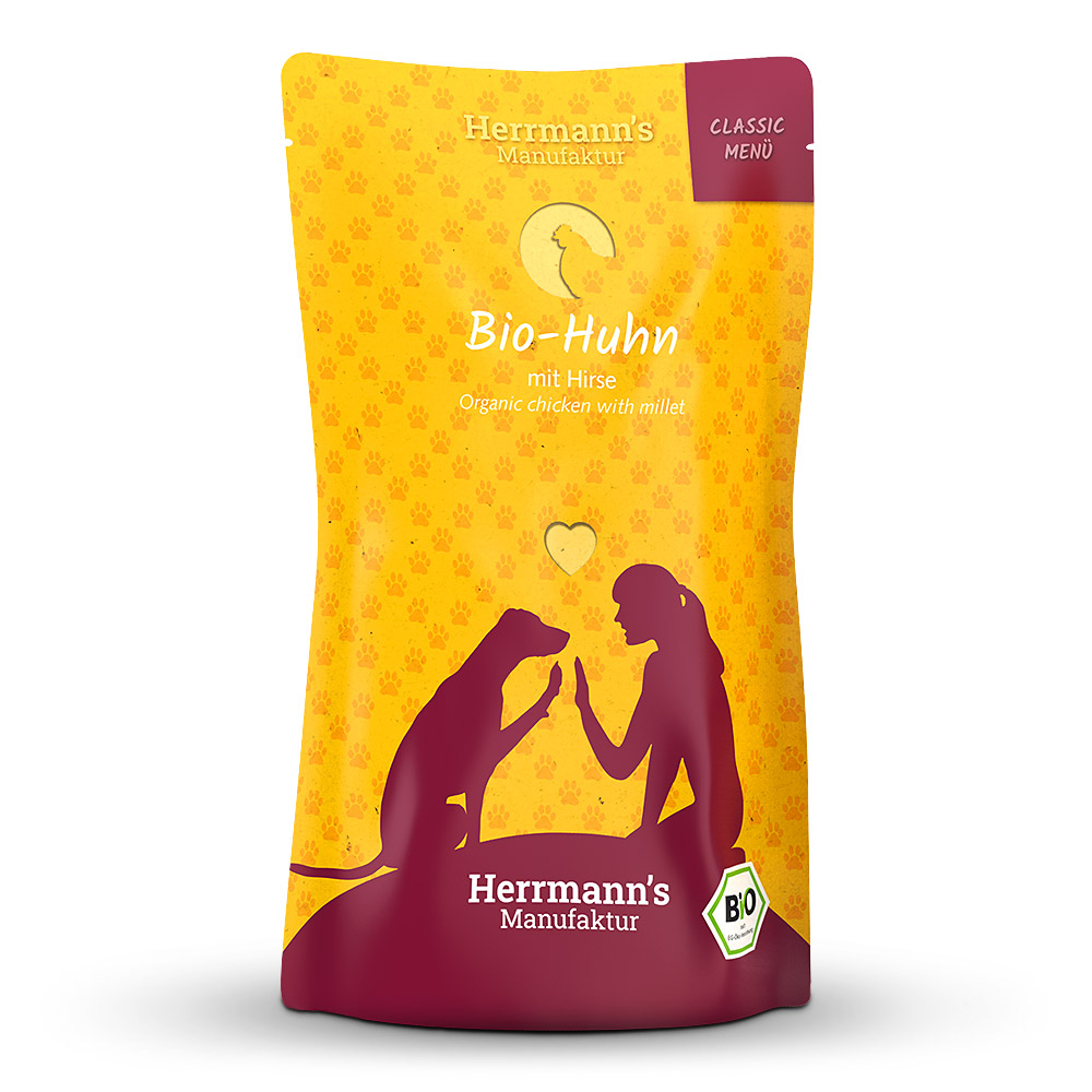 Herrmann's | Bio-Huhn mit Hirse | Classic | 12 x 130 g von Herrmanns