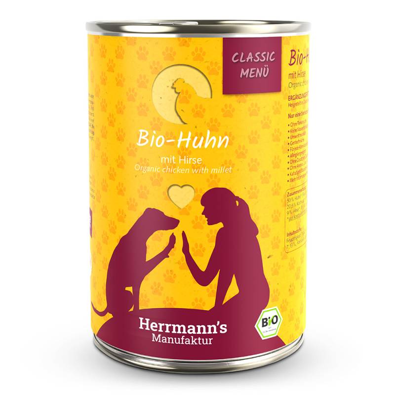 Herrmann's | Bio-Huhn mit Hirse | Classic | 12 x 400 g von Herrmanns