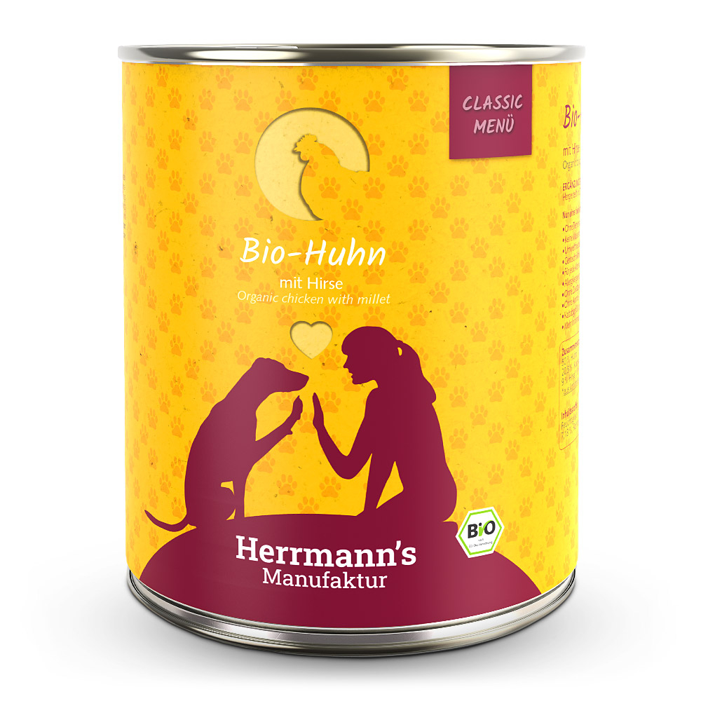 Herrmann's | Bio-Huhn mit Hirse | Classic | 24 x 800 g von Herrmanns