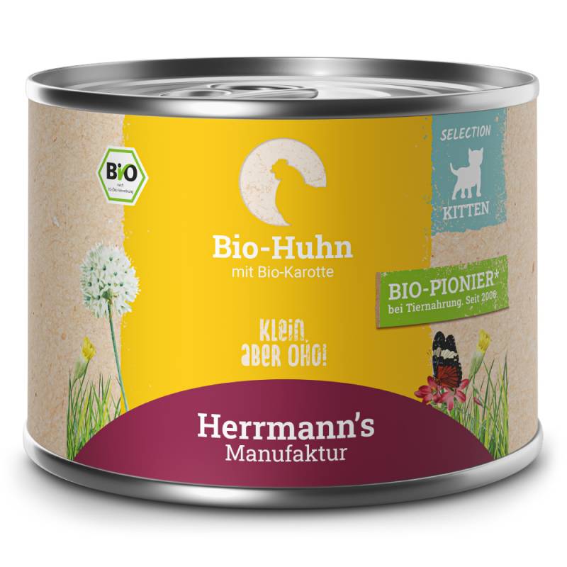 Herrmann's | Bio Huhn mit Karotte | Selection Kitten | 12 x 200 g von Herrmanns