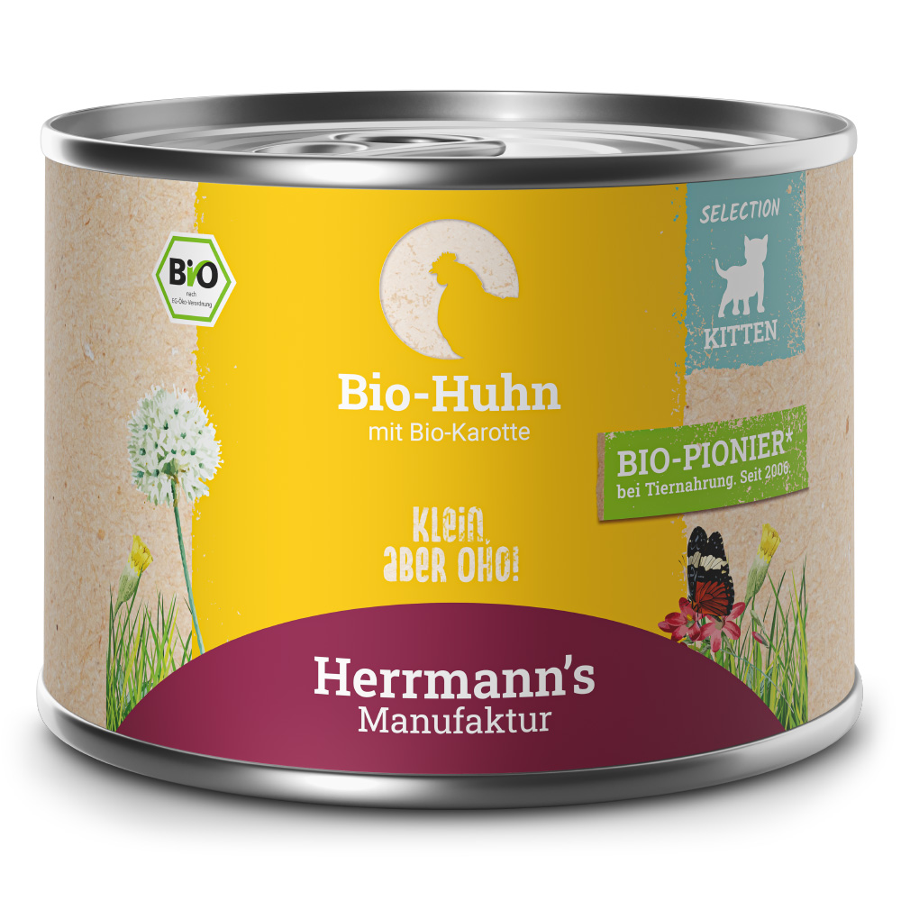 Herrmann's | Bio Huhn mit Karotte | Selection Kitten | 200 g von Herrmanns